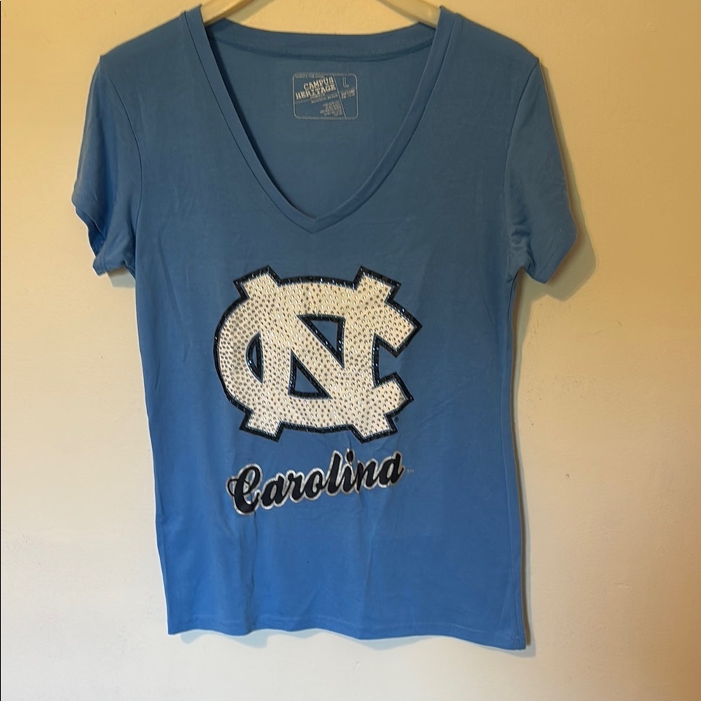 Blue V-Neck Women's Top